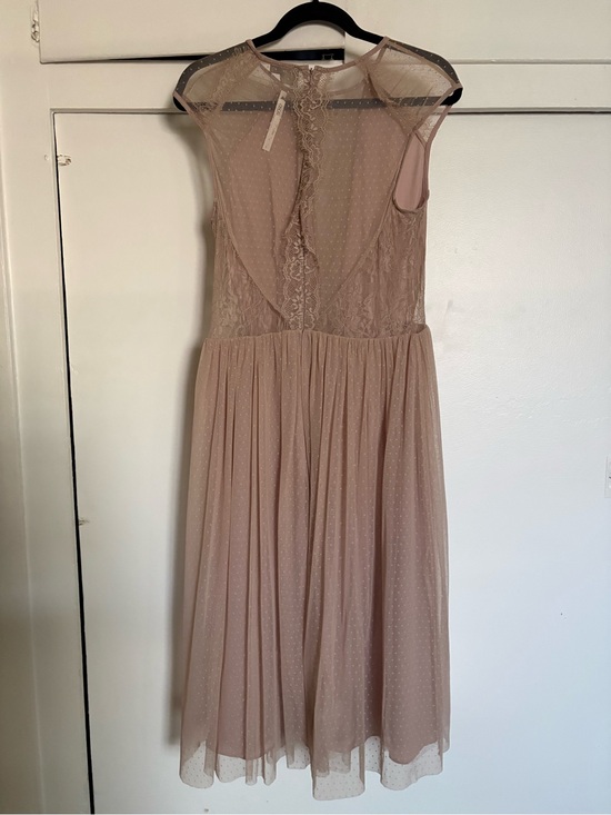 ASOS Dresses & Skirts - ASOS Dusty Blush Lace & Tulle Midi Dress